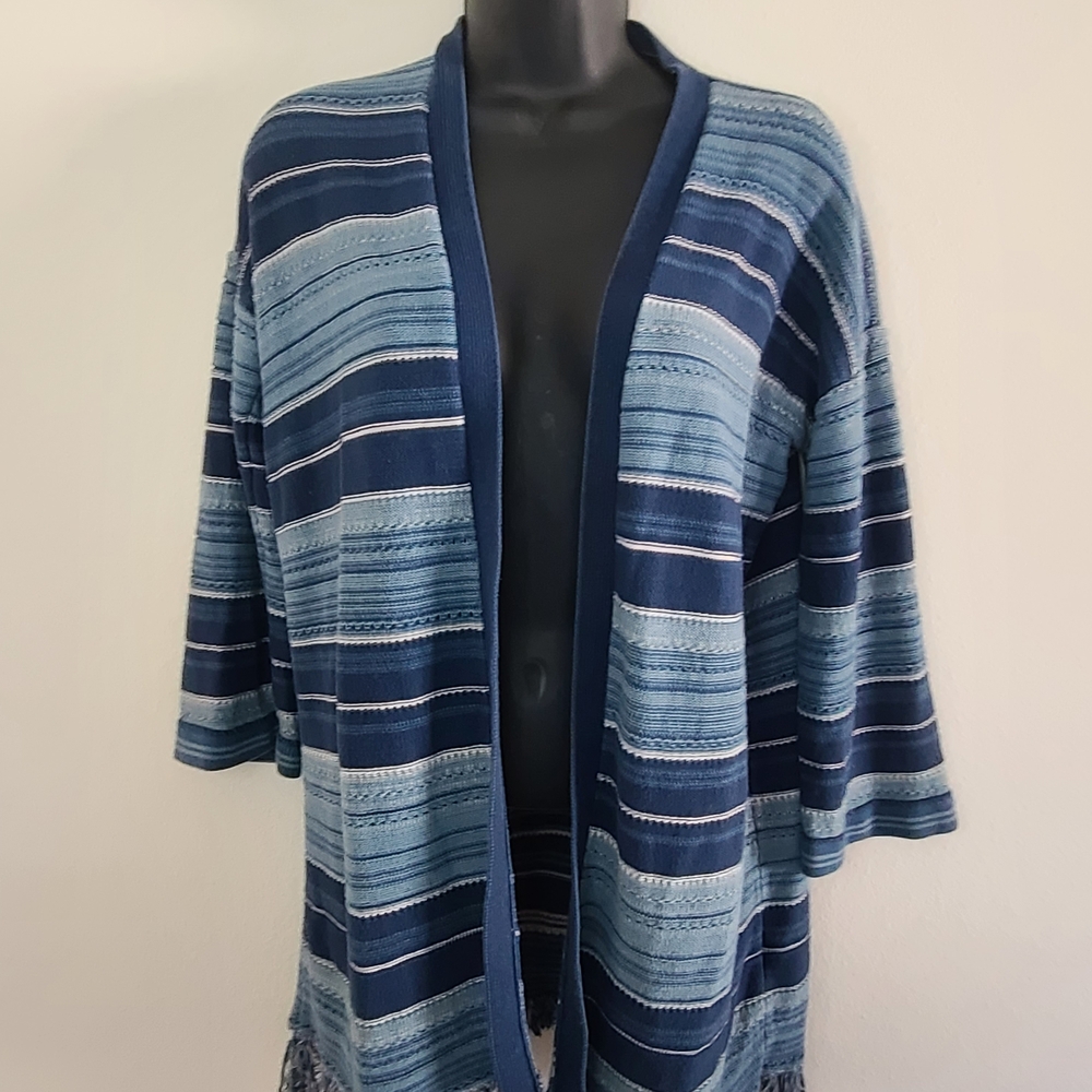 Ralph Lauren Blue Striped Knit Sweater